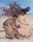 Sir Lawrence Alma-Tadema,OM.RA,RWS An eloquent silence France oil painting artist